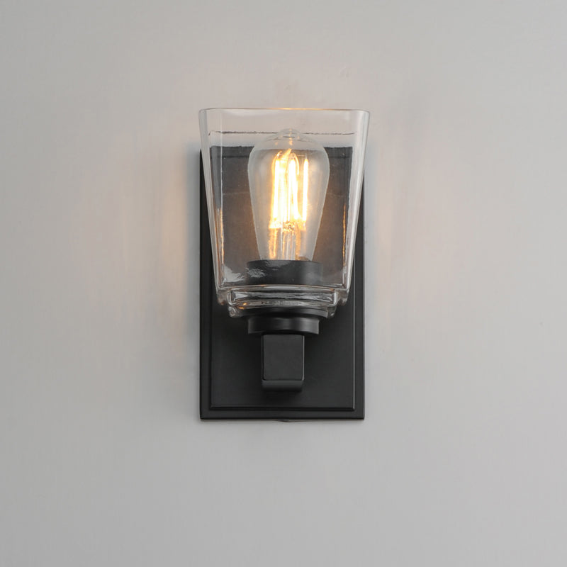 Maxim 21381CLBK Cubos 1 Light Wall Sconce | Black