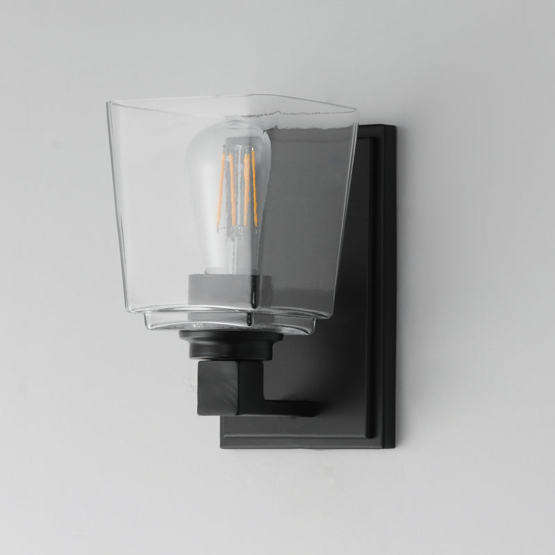 Maxim 21381CLBK Cubos 1 Light Wall Sconce | Black