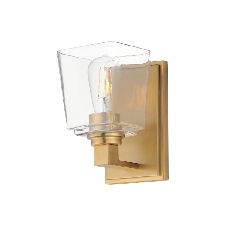 Maxim 21381CLNAB Cubos 1 Light Wall Sconce | Natural Aged Brass