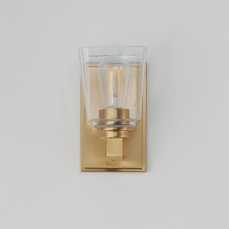 Maxim 21381CLNAB Cubos 1 Light Wall Sconce | Natural Aged Brass