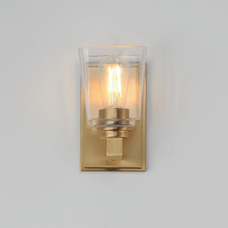 Maxim 21381CLNAB Cubos 1 Light Wall Sconce | Natural Aged Brass