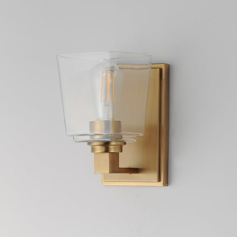Maxim 21381CLNAB Cubos 1 Light Wall Sconce | Natural Aged Brass