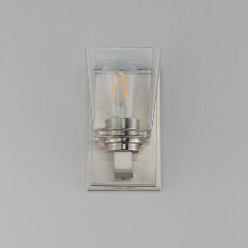 Maxim 21381CLSN Cubos 1 Light Wall Sconce | Satin Nickel