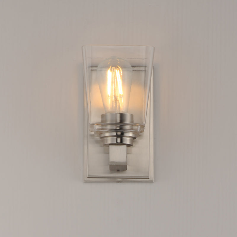 Maxim 21381CLSN Cubos 1 Light Wall Sconce | Satin Nickel