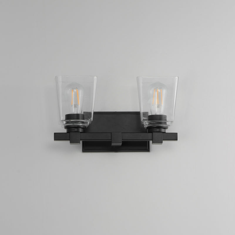 Maxim 21382CLBK Cubos 2 Light Wall Sconce | Black