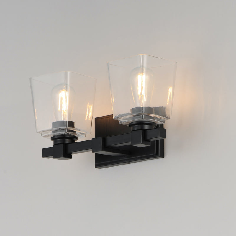 Maxim 21382CLBK Cubos 2 Light Wall Sconce | Black