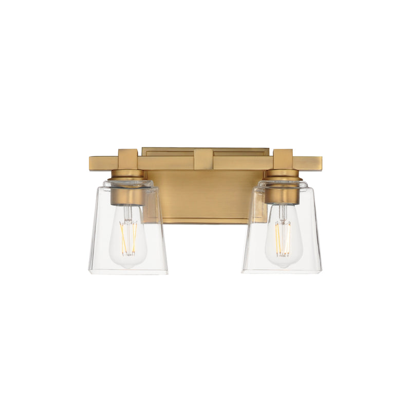 Maxim 21382CLNAB Cubos 2 Light Wall Sconce | Natural Aged Brass