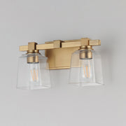 Maxim 21382CLNAB Cubos 2 Light Wall Sconce | Natural Aged Brass