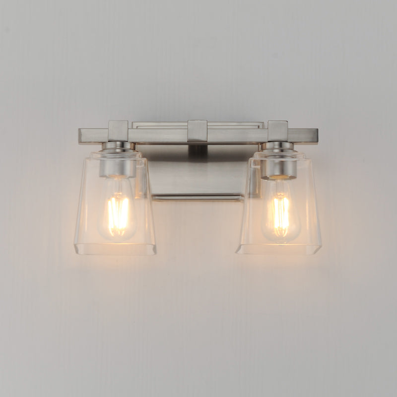 Maxim 21382CLSN Cubos 2 Light Wall Sconce | Satin Nickel