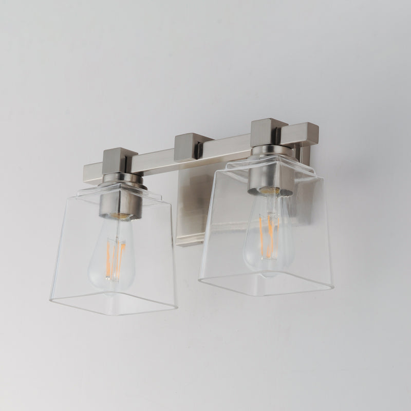 Maxim 21382CLSN Cubos 2 Light Wall Sconce | Satin Nickel