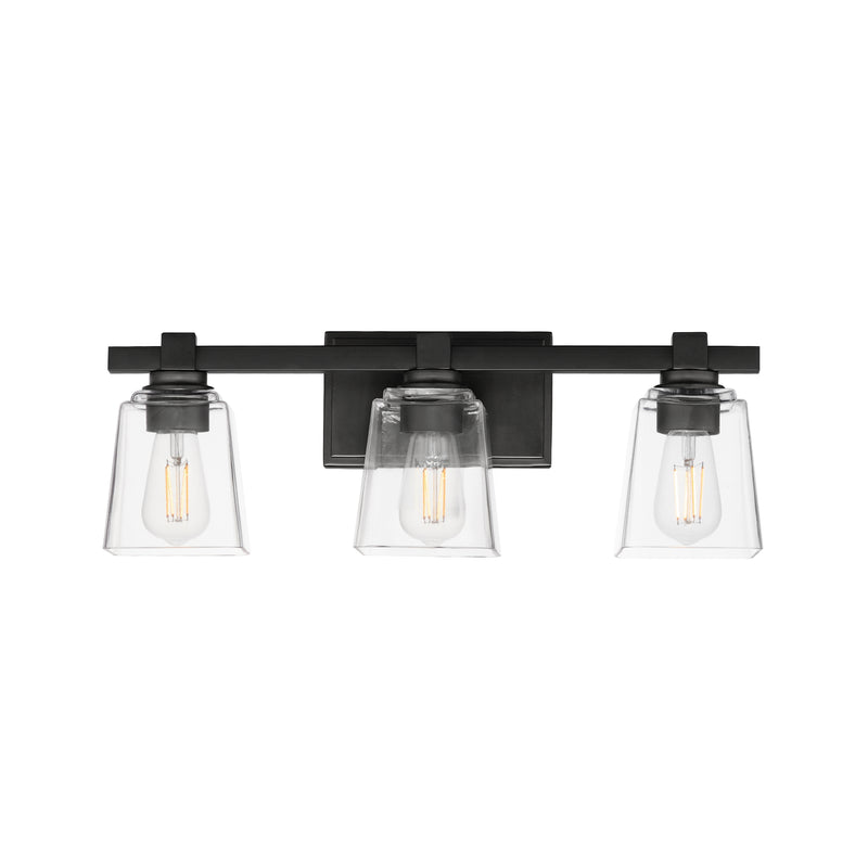 Maxim 21383CLBK Cubos 3 Light Bath Vanity | Black