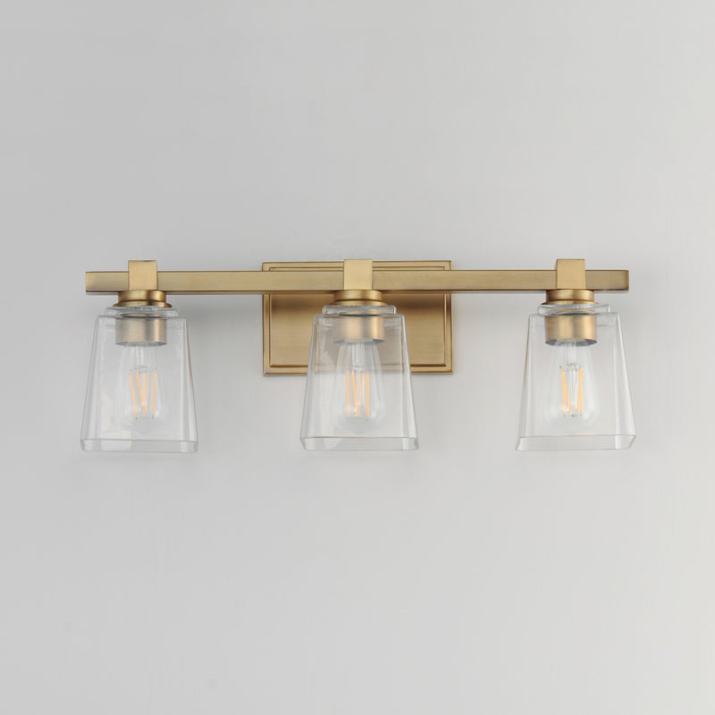 Maxim 21383CLNAB Cubos 3 Light Bath Vanity | Natural Aged Brass