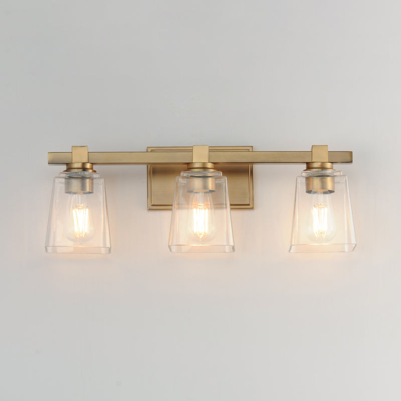 Maxim 21383CLNAB Cubos 3 Light Bath Vanity | Natural Aged Brass
