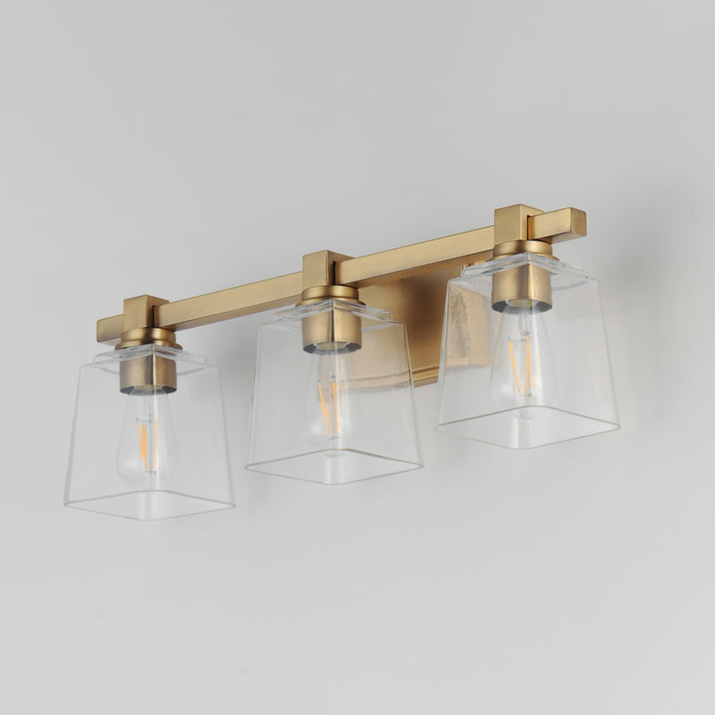 Maxim 21383CLNAB Cubos 3 Light Bath Vanity | Natural Aged Brass