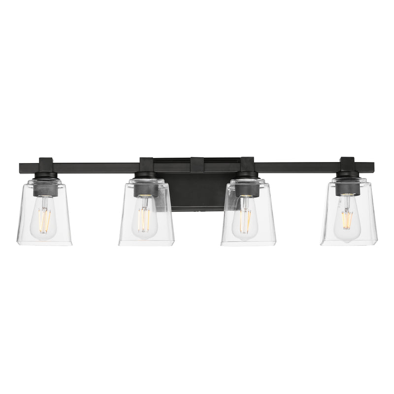 Maxim 21384CLBK Cubos 4 Light Bath Vanity | Black