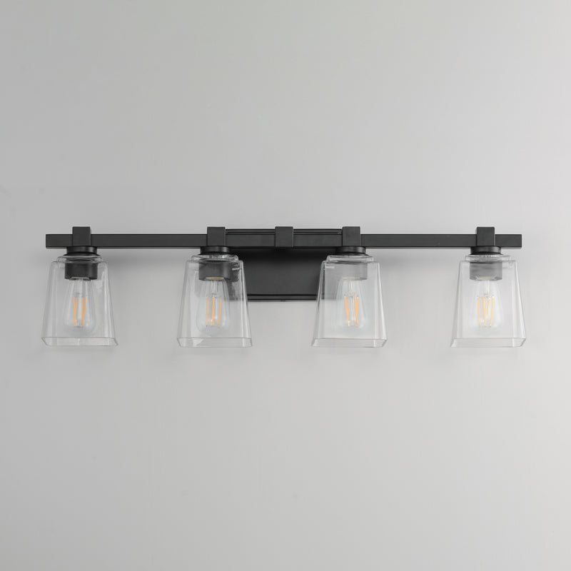 Maxim 21384CLBK Cubos 4 Light Bath Vanity | Black