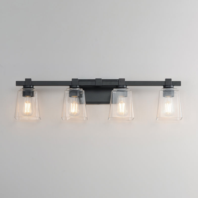 Maxim 21384CLBK Cubos 4 Light Bath Vanity | Black