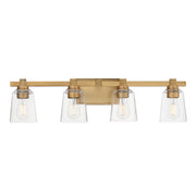 Maxim 21384CLNAB Cubos 4 Light Bath Vanity | Natural Aged Brass