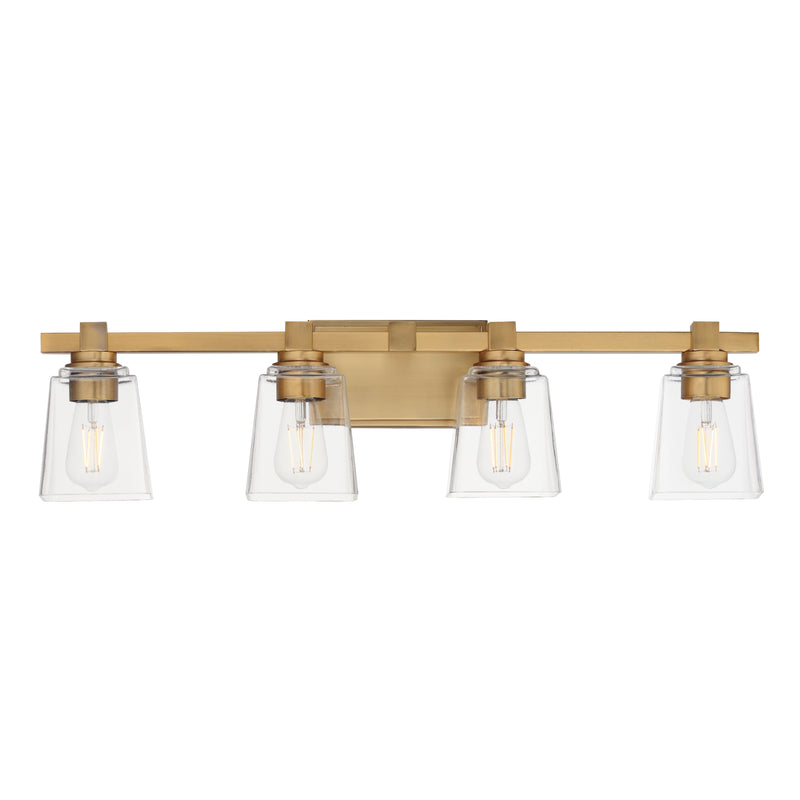 Maxim 21384CLNAB Cubos 4 Light Bath Vanity | Natural Aged Brass