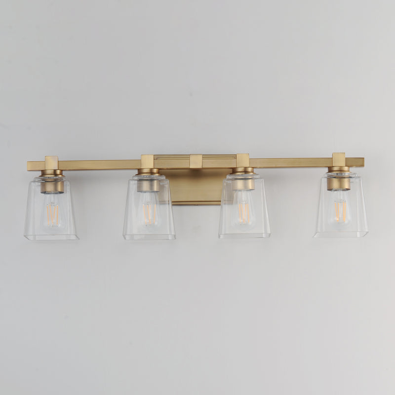 Maxim 21384CLNAB Cubos 4 Light Bath Vanity | Natural Aged Brass