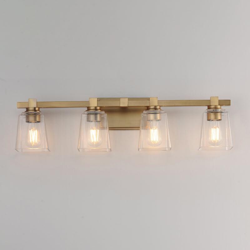 Maxim 21384CLNAB Cubos 4 Light Bath Vanity | Natural Aged Brass