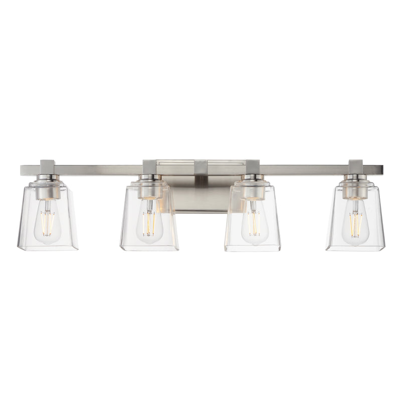 Maxim 21384CLSN Cubos 4 Light Bath Vanity | Satin Nickel