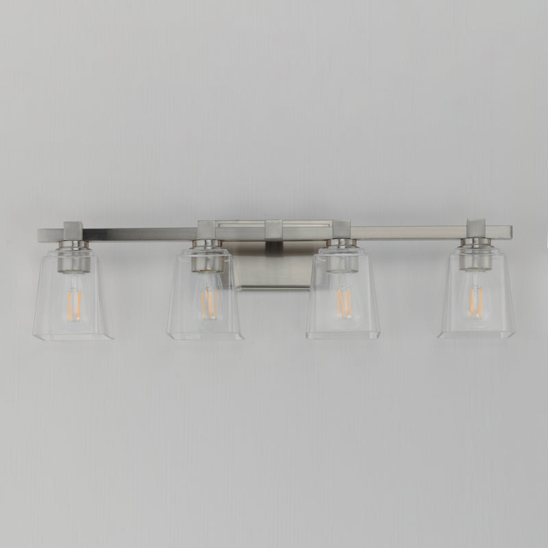 Maxim 21384CLSN Cubos 4 Light Bath Vanity | Satin Nickel