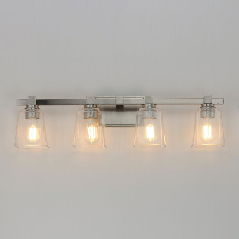 Maxim 21384CLSN Cubos 4 Light Bath Vanity | Satin Nickel