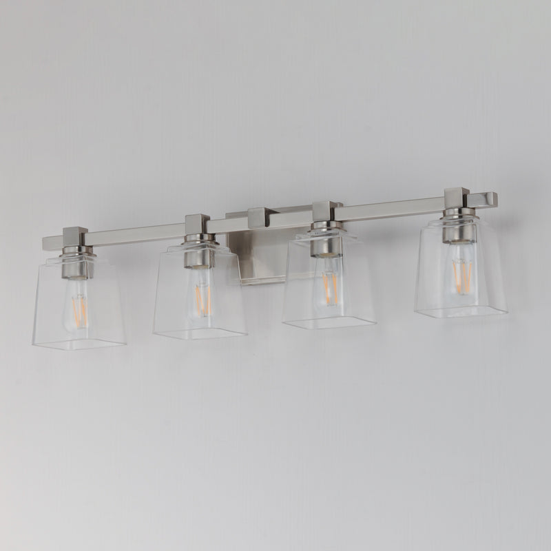 Maxim 21384CLSN Cubos 4 Light Bath Vanity | Satin Nickel