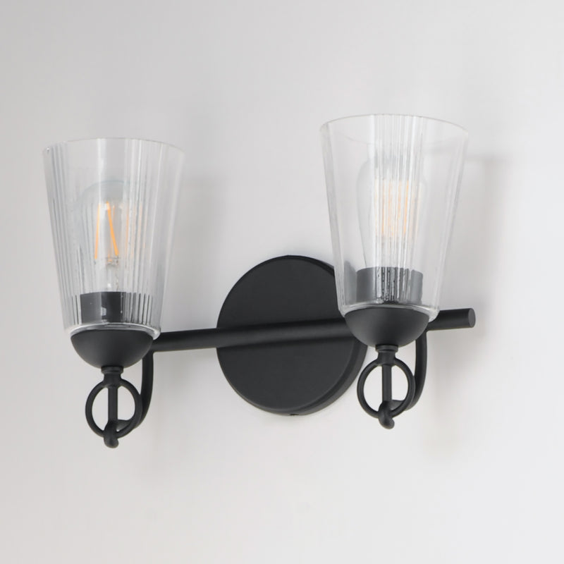 Maxim 21392CLBK Jackson Hole 2 Light Wall Sconce | Black