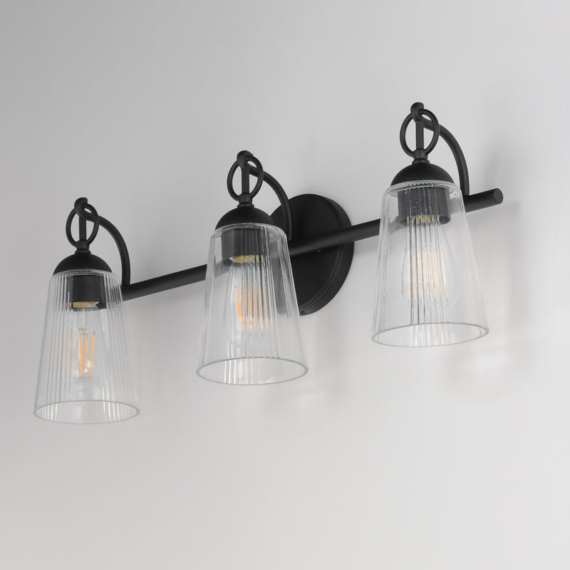 Maxim 21393CLBK Jackson Hole 3 Light Bath Vanity | Black