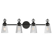 Maxim 21394CLBK Jackson Hole 4 Light Bath Vanity | Black