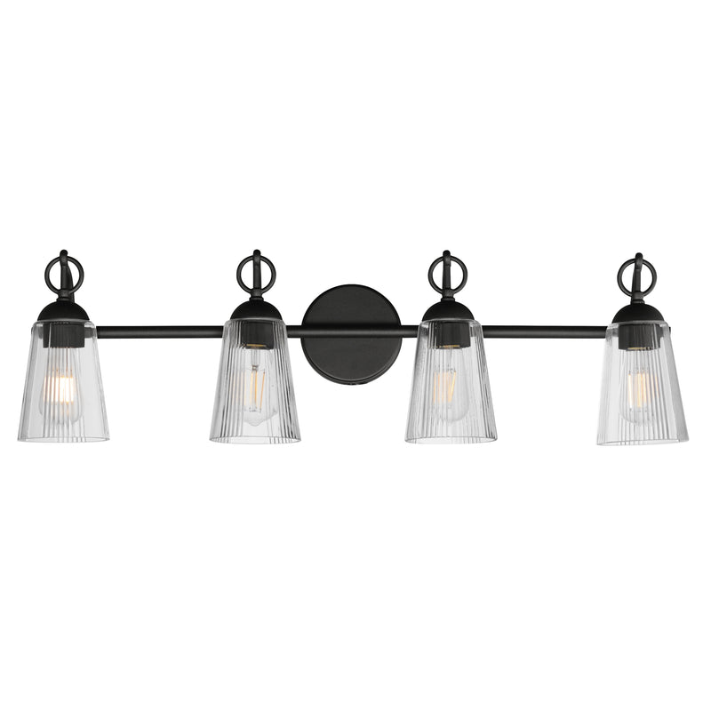 Maxim 21394CLBK Jackson Hole 4 Light Bath Vanity | Black