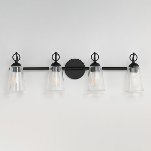 Maxim 21394CLBK Jackson Hole 4 Light Bath Vanity | Black