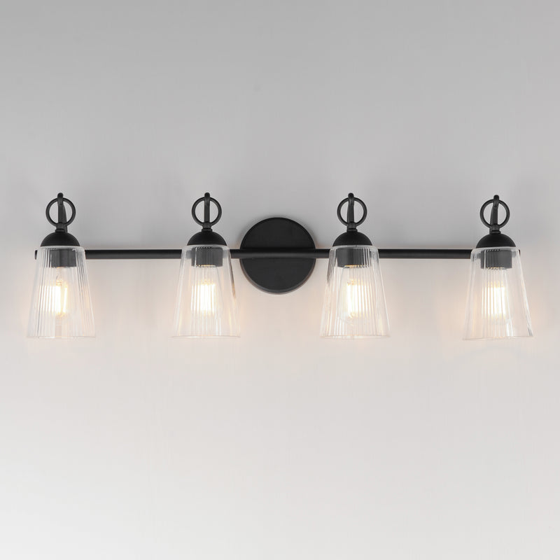 Maxim 21394CLBK Jackson Hole 4 Light Bath Vanity | Black