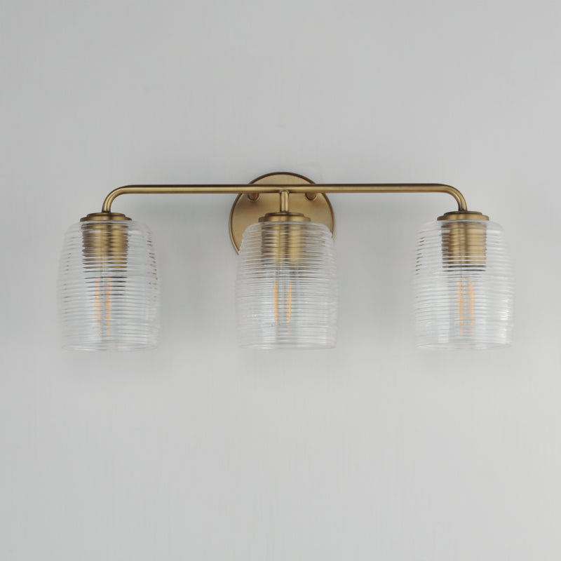 Maxim 21413CRNAB Honey 3 Light Bath Vanity | Natural Aged Brass