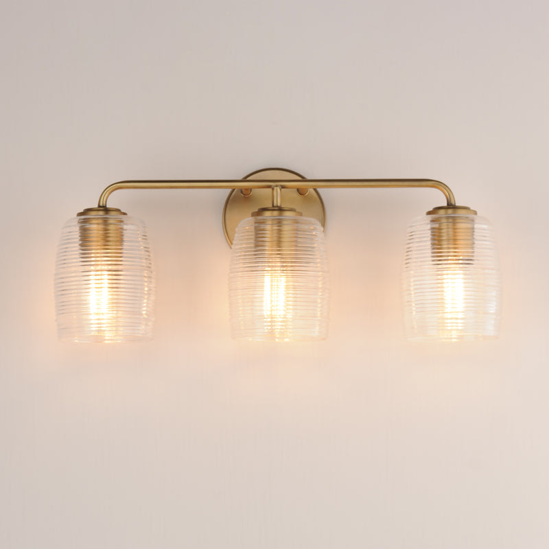 Maxim 21413CRNAB Honey 3 Light Bath Vanity | Natural Aged Brass