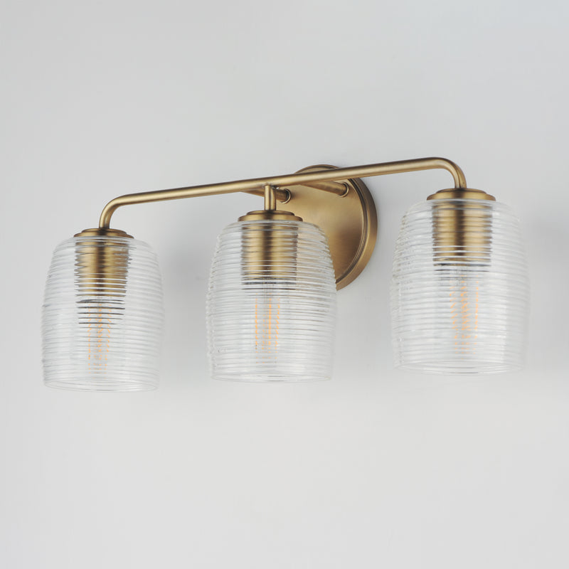 Maxim 21413CRNAB Honey 3 Light Bath Vanity | Natural Aged Brass