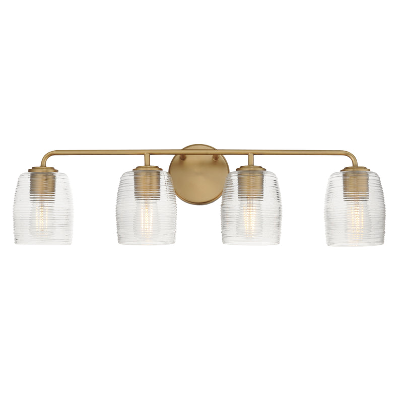 Maxim 21414CRNAB Honey 4 Light Bath Vanity | Natural Aged Brass