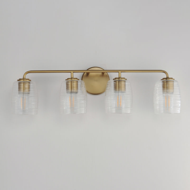 Maxim 21414CRNAB Honey 4 Light Bath Vanity | Natural Aged Brass