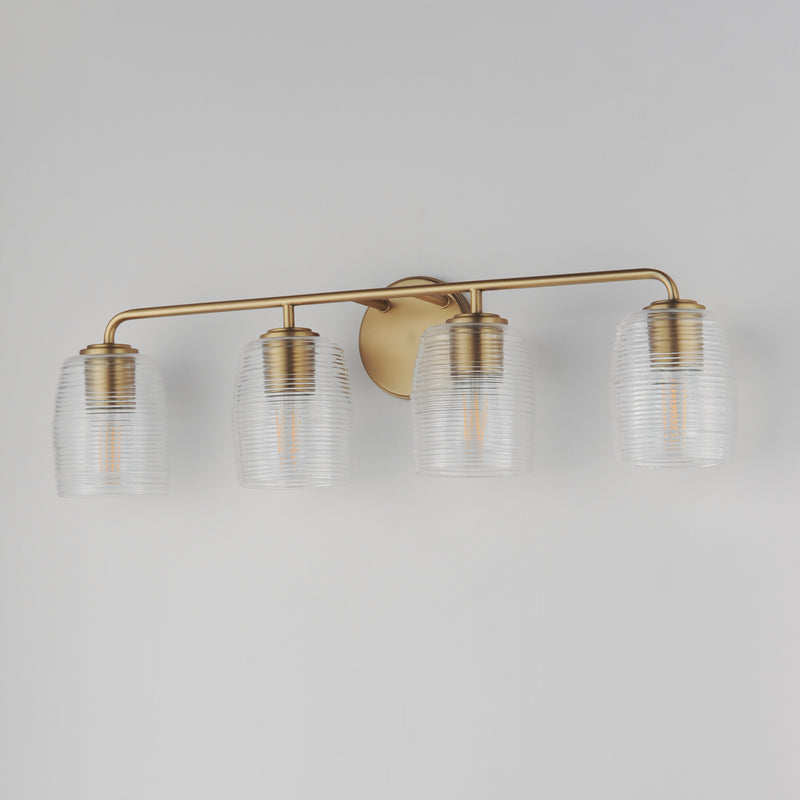 Maxim 21414CRNAB Honey 4 Light Bath Vanity | Natural Aged Brass