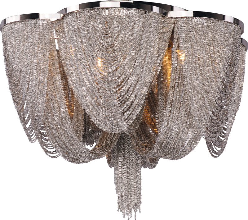Maxim 21460NKPN Chantilly 6 Light Flush Mount | Polished Nickel