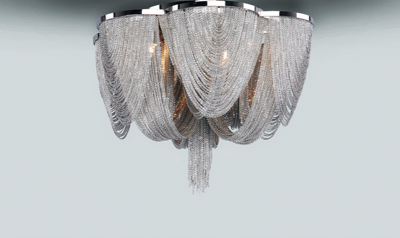 Maxim 21460NKPN Chantilly 6 Light Flush Mount | Polished Nickel