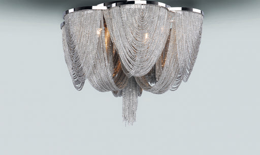Maxim 21460NKPN Chantilly 6 Light Flush Mount | Polished Nickel