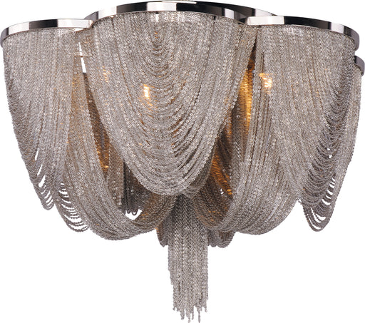 Maxim 21460NKPN Chantilly 6 Light Flush Mount | Polished Nickel