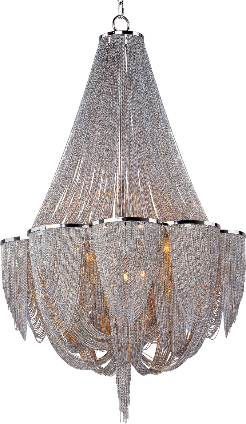 Maxim 21466NKPN Chantilly 12 Light Chandelier | Polished Nickel