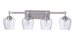 Craftmade 12430BNK4 Stellen 4 Light Bathroom Vanity Light -Brushed Polished Nickel