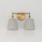 Maxim 21482WWTNAB Baja 2 Light Sconce | Natural Aged Brass