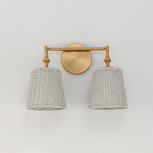 Maxim 21482WWTNAB Baja 2 Light Sconce | Natural Aged Brass