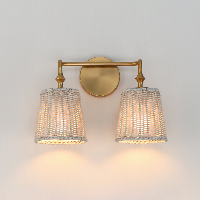 Maxim 21482WWTNAB Baja 2 Light Sconce | Natural Aged Brass